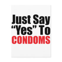 Just Say Yes to Condoms Postcards