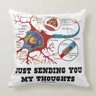 Just Sending You My Thoughts (Neuron / Synapse) Throw Pillow