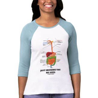 Just Showing You My Guts (Black Font Digestive) Tshirts