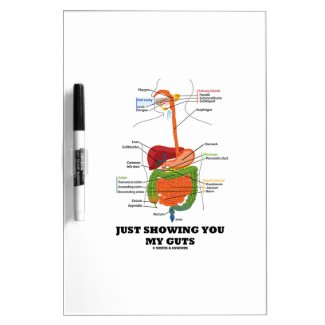 Just Showing You My Guts (Digestive System Humor) Dry-Erase Board