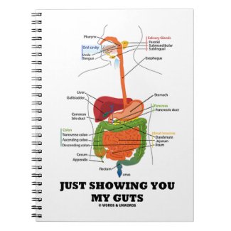 Just Showing You My Guts (Digestive System Humor) Spiral Note Book