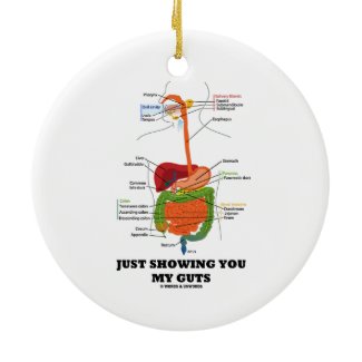 Just Showing You My Guts (Digestive System Humor) Christmas Ornament