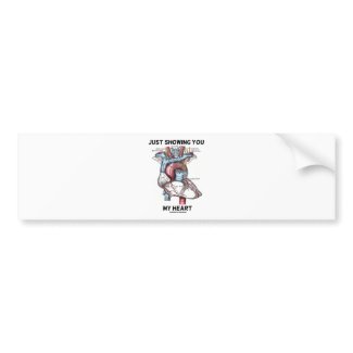 Just Showing You My Heart (Anatomical Heart) bumpersticker
