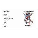 Just Showing You My Heart (Anatomical Heart) Business Cards