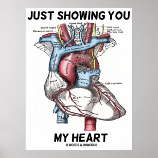 Just Showing You My Heart (Heart Anatomy) print