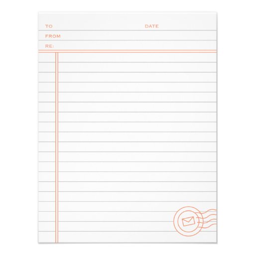 Just the Facts A2 Stationery - Tangerine Personalized Invitations