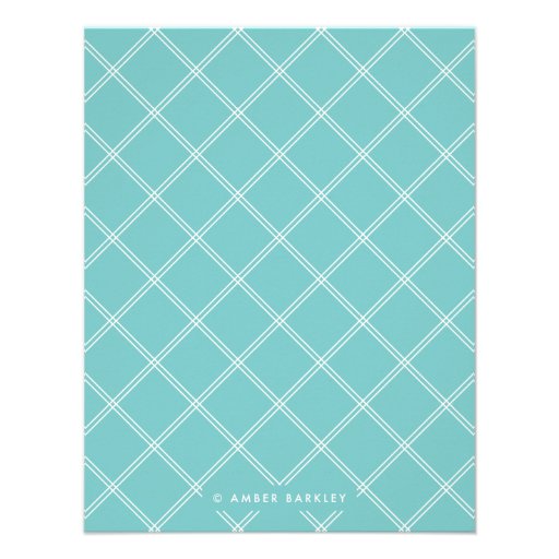 Just the Facts Stationery - Turquoise Announcement