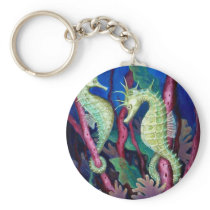 Just The Two Of Us - Seahorse Art Keychains