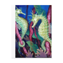 Just The Two Of Us - Seahorse Art Postcards