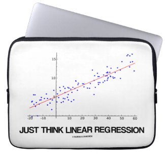 Just Think Linear Regression (Statistics) Laptop Sleeve