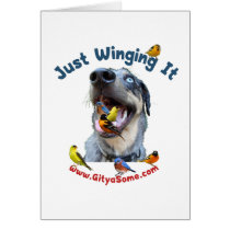 Just Winging It Bird Dog Greeting Card