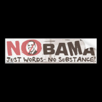 Just Words, No Substance Bumper Sticker  bumper stickers
