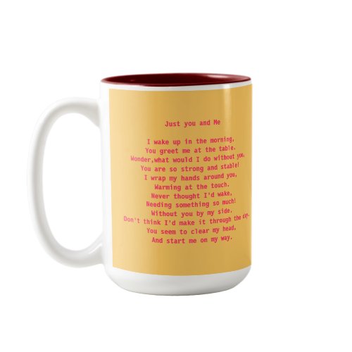 Just You an Me Mug mug