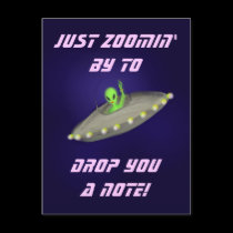 Just zoomin' by to drop you a note v2 -postcard postcards
