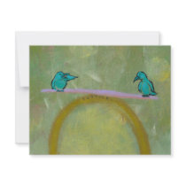 Justice birds delicate balance fun unique art custom announcements