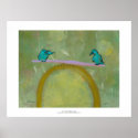 Justice birds delicate balance fun unique art posters