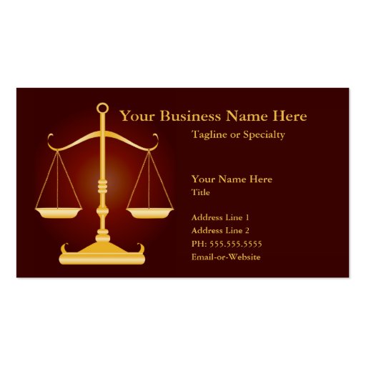 justice business card