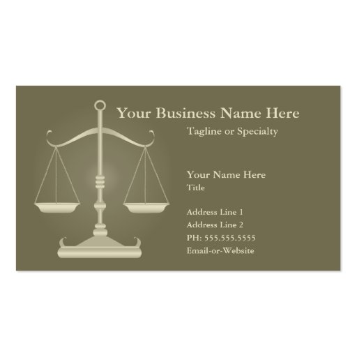 justice business card templates (front side)