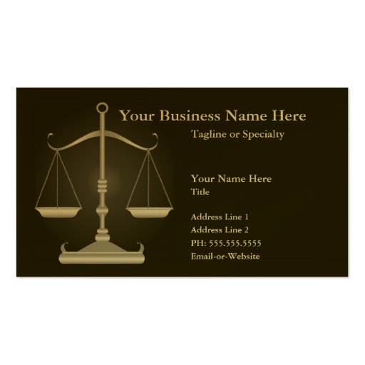 justice business cards
