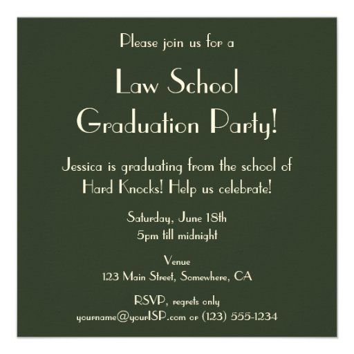 Justice by Raphael, Law School Graduation Custom Invite