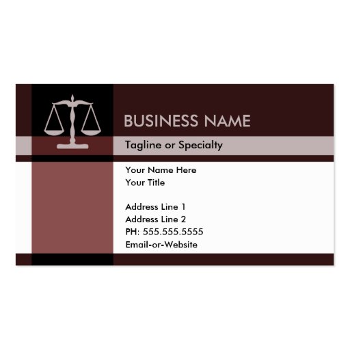 justice elegance business card template (front side)