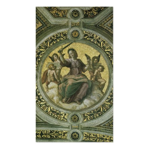 Justice (fresco in the Vatican) by Raphael Business Card (back side)
