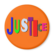 Justice in Color Round Magnet B