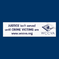JUSTICE isn't served - WCCVA logo bumper stickers