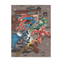 justice league, dc comic books, dc comics, Postcard with custom graphic design