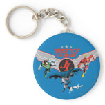 Justice League Flying Air Badge and Heroes keychains
