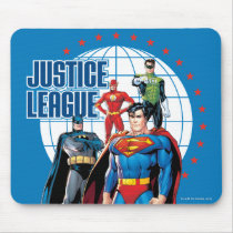 justice league heroes, justice league, batman, bat man, the dark knight, dc comic, dc comic book, dc comics, dc comicbook, dc comic books, dc comicbooks, dc comic book hero, dc comic book heroes, dc comic book super hero, dc comic book super heroes, dc comic hero, dc comic heroes, dc comic super hero, dc comic super heroes, green lantern, the emerald warrior, emerald warrior, the emerald gladiator, emerald gladiator, the flash, flash, the crimson comet, the scarlet speedster, superman, super man, drawing, Mouse pad with custom graphic design