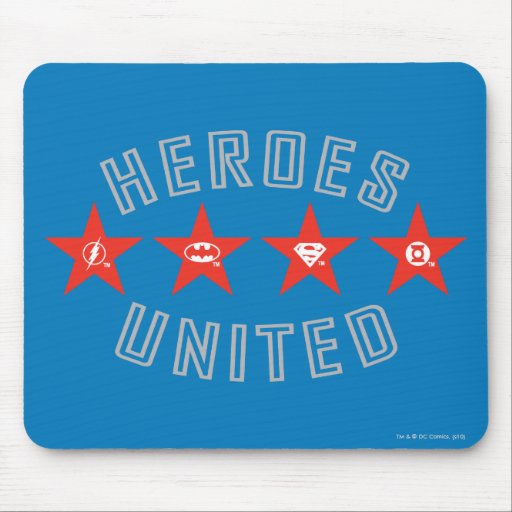 Justice League Heroes Untied Logos Mousepads
