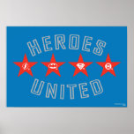 Justice League Heroes Untied Logos posters