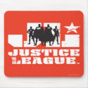 Justice League Logo and Character Silhouettes mousepads