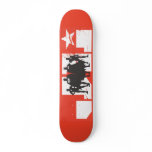 Justice League Logo and Character Silhouettes Skateboard