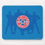 Justice League Logo and Solid Character Background Mousepad