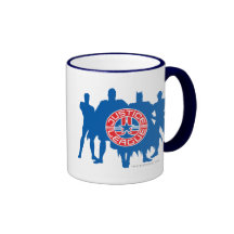 Justice League Logo and Solid Character Background Mug