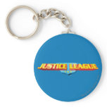 Justice League Thin Name and Shield Logo keychains