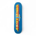 Justice League Thin Name and Shield Logo Custom Skate Board