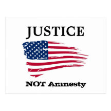 Justice not amnesty post card