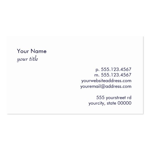 Justice Scale Attorney  at Law Business Card (back side)
