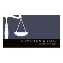 Justice Scale Attorney  at Law Business Card