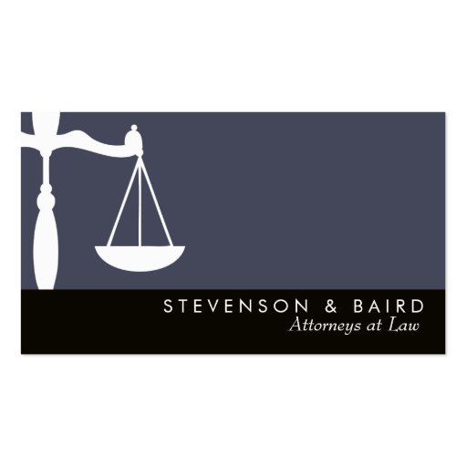 Justice Scale Attorney  at Law Groupon Business Cards (front side)