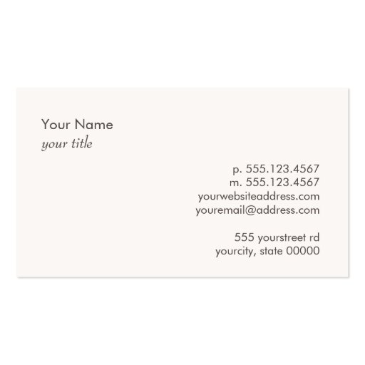 Justice Scale  Attorney Business Card (back side)