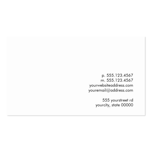 Justice Scale Attorney Simple Black Business Card (back side)