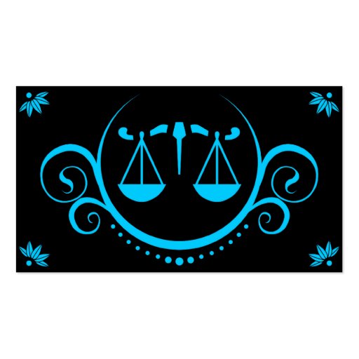 justice scale sophistications business card template (front side)