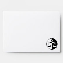 Justice Scales Envelope