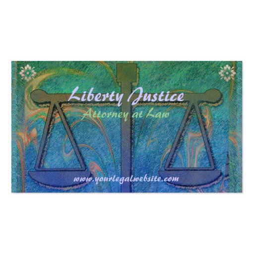Justice Scales Nouveau Business Card
