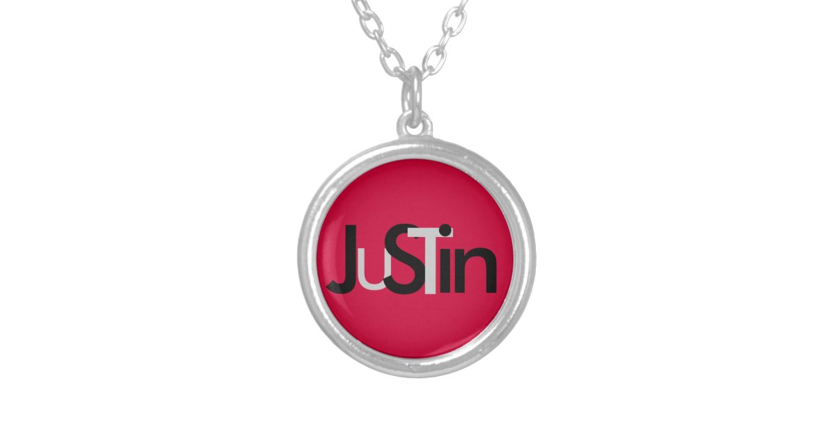 Justin Personalized Name Necklace Zazzle