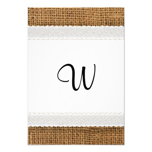Jute and Lace Bridal Shower Invitations